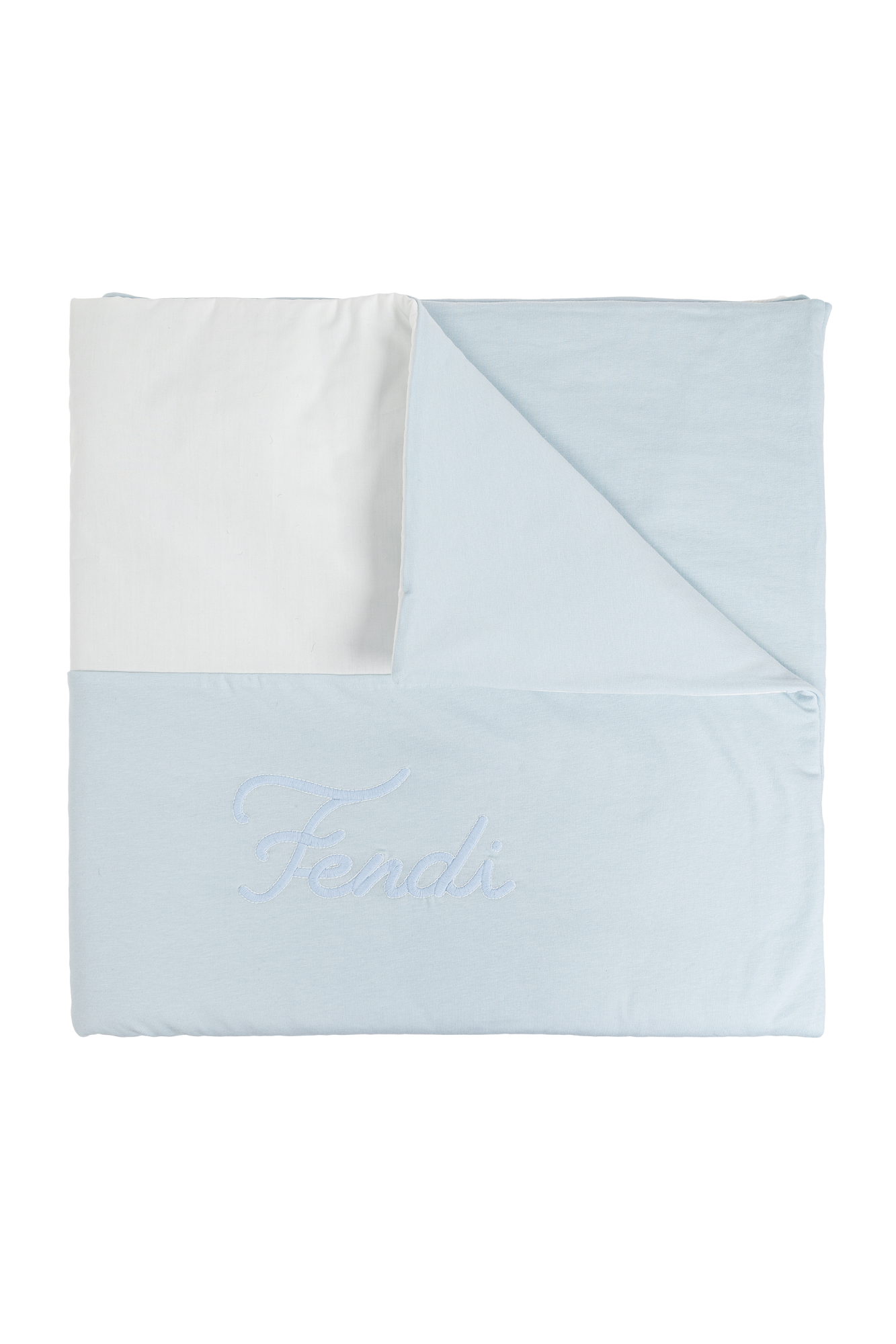 Fendi Baby Quilted Cotton Blanket in Beige (80cm)